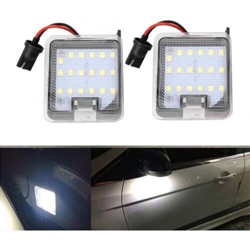 1 Pair LED SMD Side Mirror Puddle Lights Rearview Mirror Lamps For Ford Mondeo C-Max Focus Kuga Escape Mondeo Car Styling