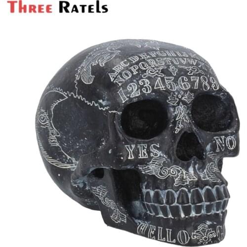 Three Ratels A92 15cm For Black Horror Skull Decal Motorcycle Windows Scratch-Proof RV Car Stickers Bumper Laptop Decoration