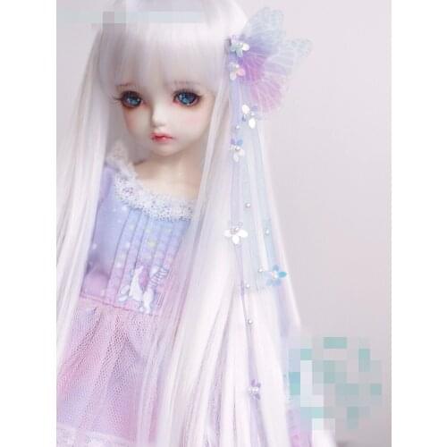 BJD Doll Wig suitable for 1-3 1-4 1-6 size fringe-length straight hair doll accessories