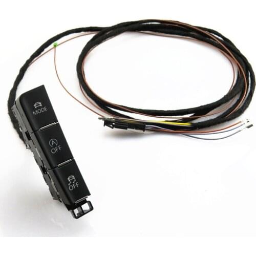 RWSYPL PCar Auto Start Stop Switch ESP ASR Anti-Skid MODE Driving Pattern Model Button Cable Plug Wire For Golf 7 MK7 5GG927137E