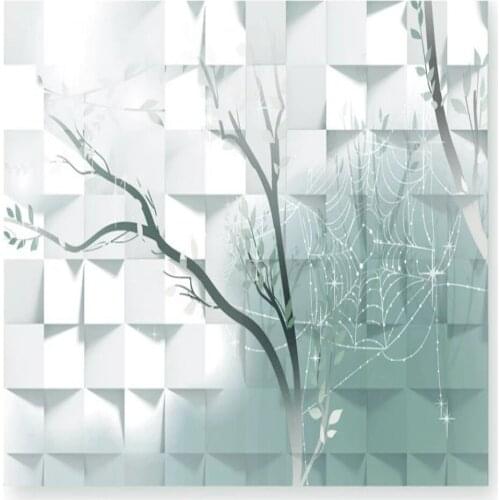 Simple personality geometric tree wallpaper wall painting 3d wallpaper for room