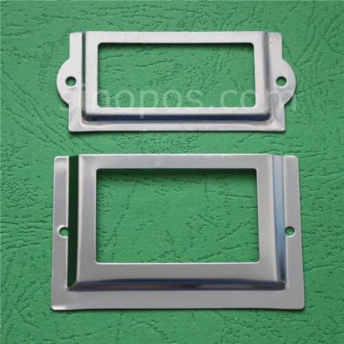 Stainless Steel Label Frame, file cabinet drawer tag holders office box case pull sign display library name card metal sleeve