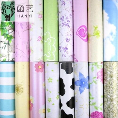 90 cm wide PVC wallpaper self-adhesive 10 meters brick wood grain warm bedroom dormitory wallpaper wall stickers