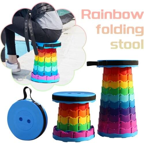 Outdoor Furniture Retractable Stool Chair Portable Stool Lounge Folding Chair Camping Stool Foldable Convenient Fishing Chair#g3