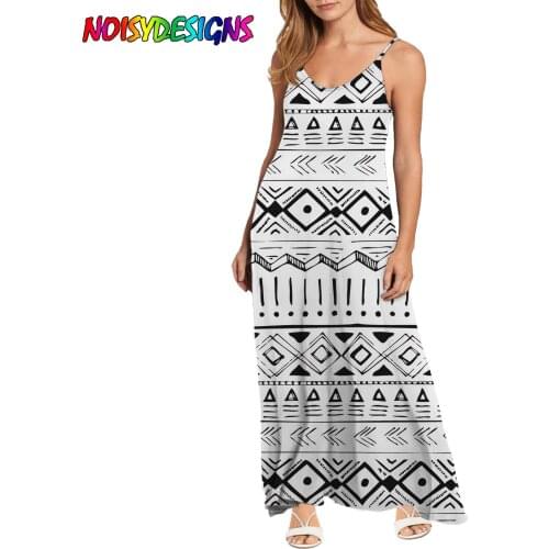 NOISYDESIGNS Summer Ladies Long Dresses Beach Casual Dress V-neck Ankara African Printed White Dress Plus Size S-4XL Custom
