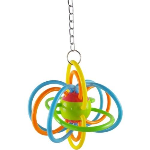Pet Bird Parrot Toy Plastic Ball Hanging Toy Cage Accessories BT040