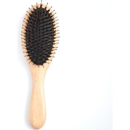 Top Selling Manufacturer wholesale Eco-Friendly salon oval pur boar mix Nylon bristle bamboo hair brush Airbag Massage Comb