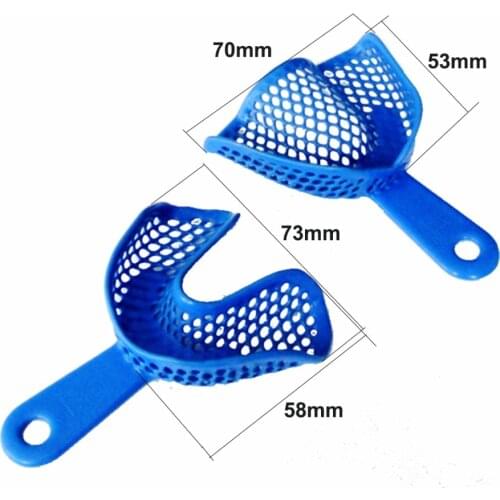 10 pcs/pack Medium Size Teeth Trays Plastic-Steel Dental Impression Trays Denture Model Materials Dental Supply