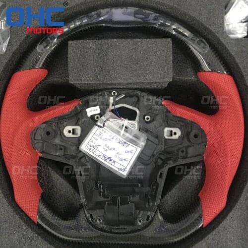 100% Real Carbon Fiber LED Steering Wheel for Toyo-ta Supra A90 LED Display Digital OHC Motors