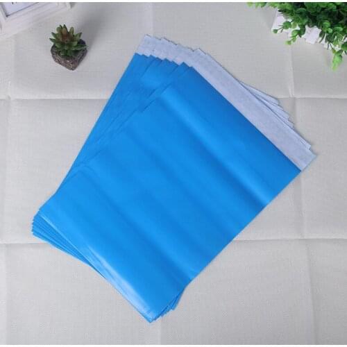 100Pcs/lot Blue Courier Postage Poly Mailing Packaging Bags Self Adhesive Mail Express Mail Pouches Goods Packaging Bags