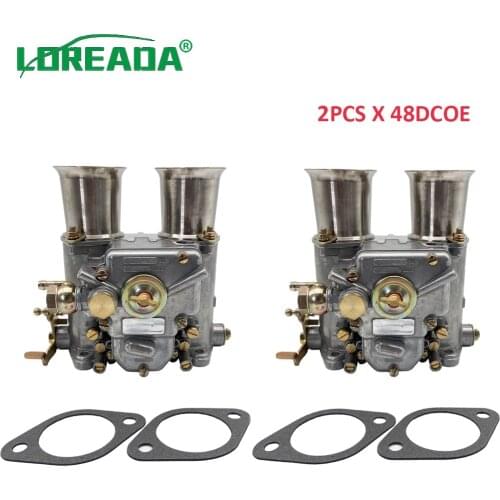 2PCS X 48 DCOE Weber Carburetor For Datsun MG V8 Engines 48MM Carb Assy 48DCOE