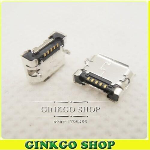 200pcs/lot Tablet PC Micro USB Jack 5P Mobile Phone Micro USB connector 5pin 2 DIP foot,Charging Port 6.4