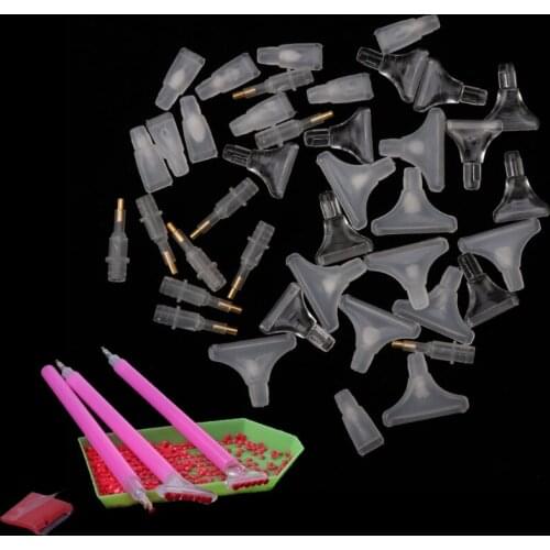 40pcs Replacement Pen Heads For 5D Diamond Painting Cross Embroidery Point Drill K0AB