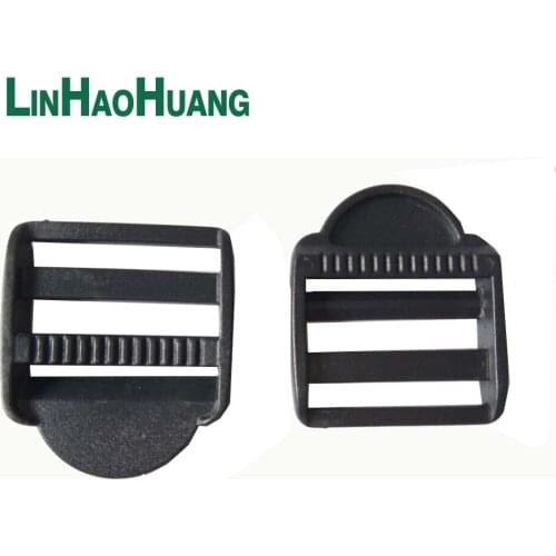 50pcs 38mm 1.5 inch black plastic adjustable buckles Tri Glide slider buckles for backpack straps webbing free shipping