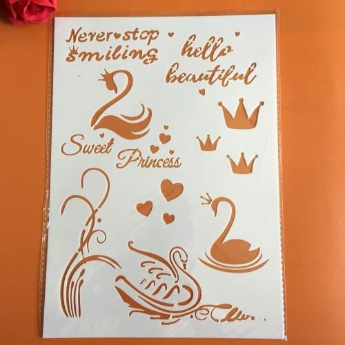 A4 29 * 21cm never stop smitim DIY Stencils Wall Painting Scrapbook Coloring Embossing Album Decorative Paper Card Template,wall