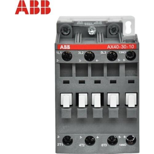ABB 3-ploe contactors AX series 1NC or 1NO 50HZ/60HZ 24V~440V 40A AX40-30-10 (1NO) AX40-30-01 (1NC)