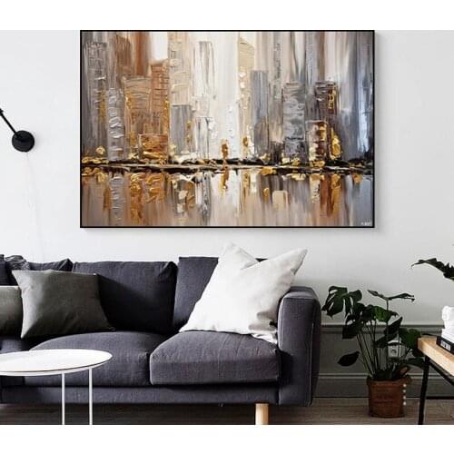 Abstract Golden Canvas Painting Modern Nordic Style Posters and Prints Wall Art Picture for Living Room Home Decoration Unframed