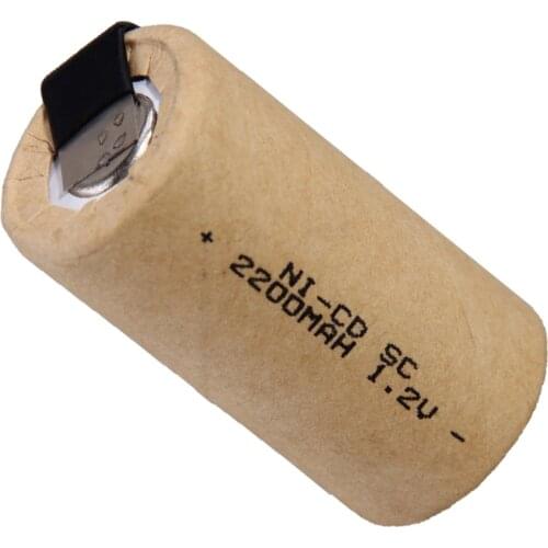 Lowest price 10 piece SC battery 1.2v batteries rechargeable 2200mAh nicd battery for power tools akkumulator
