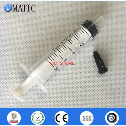 Free Shipping Non Sterilized Luer Lock Plastic Syringes 5cc / 5ml 10Pcs With Tip Caps Stopper