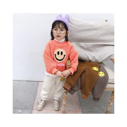 Girls Pants 2019 Winter New Childrens Clothingbaby Boys Girls Velvet Trousers Kids Cartoon Warm Wool Pants Childrens Leggings