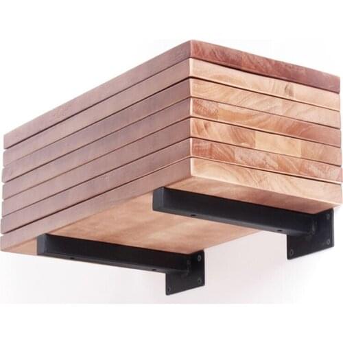 Hot Household Wrought Iron Wall Triangle Bracket Stander Wall Mounted Black Metal Table Brackets Cabinet Cupboard Support Holder