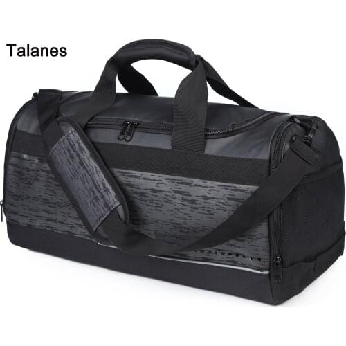 Talanes Black Sports Gym Bag Water-resistant Travel Duffel Bag, 20 Inches