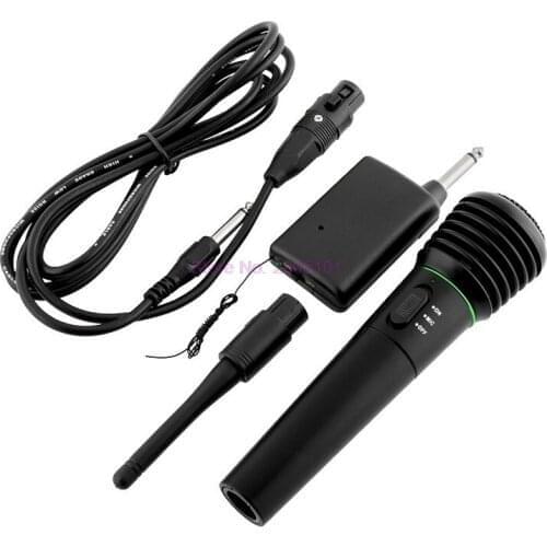 By dhl 100pcs high quality 2in1 microphone Wired or Wireless Handheld Microphone Mic Receiver System Undirectional