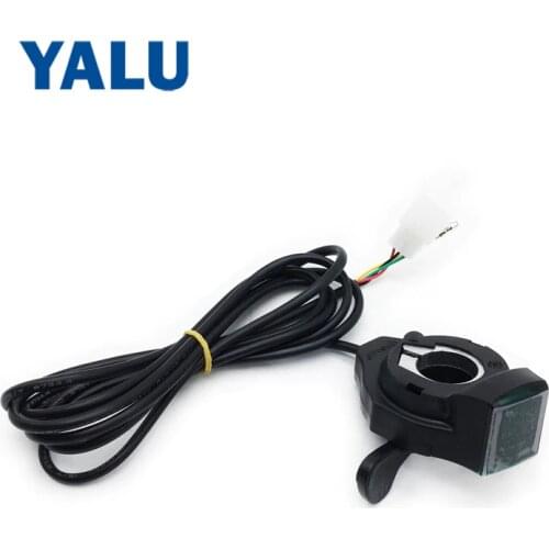 E-bike Thumb Throttle with LCD Display Electric Scooter Handlebar Black Thumb Throttle Grips Bicycle Accessories