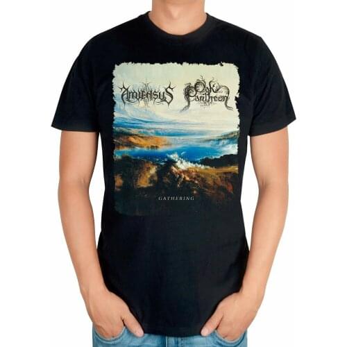 7 kinds Summer Style Amiensus Punk Rock landscape T shirt 3D 100%Cotton Heavy Black Metal Customize print men women Rocker