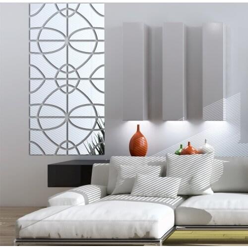 Hot sale large Acrylic wall sticker 3d stickers home decor pegatinas de pared wall decals mirror room decoration diy modern