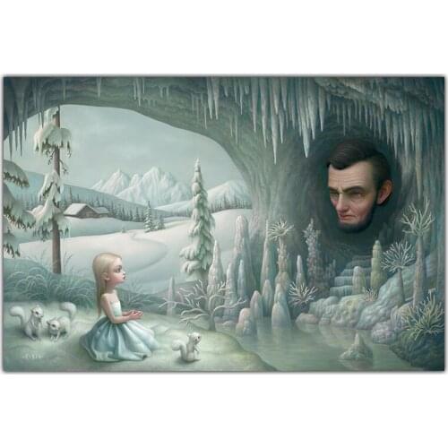 Holover Mark Ryden"The Snow Yak Show"Canvas Oil Painting Childish & Weird Modern Pop Art Picture Poster Home Decor Aesthetic