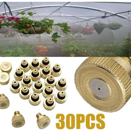 JX-LCLYL 30Pcs Brass Misting Mist Nozzle Spray Sprinkler 0.3mm Orifice Atomizing Nozzle