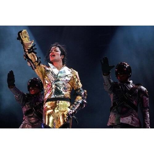 Canvas art HD prints super music star Stage photos picture of Michael Jackson Dressed in golden concert clothes