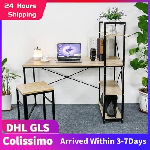 Computer Desk Office Desk Study Writing Desk PC Laptop Table Dining Gaming Table Storage Rack Table Reading Writing Desk HWC