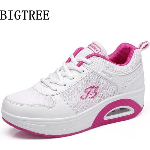 Platform Sneakers Women Vulcanized Shoes Air Mesh Wedge Sneakers Tenis Feminino Casual White Shoes Woman Black Sneakers Women