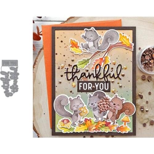 Metal cutting dies grateful thankful for you cut die mold Scrapbook cards making paper craft knife mould dies new 2019 diecuts