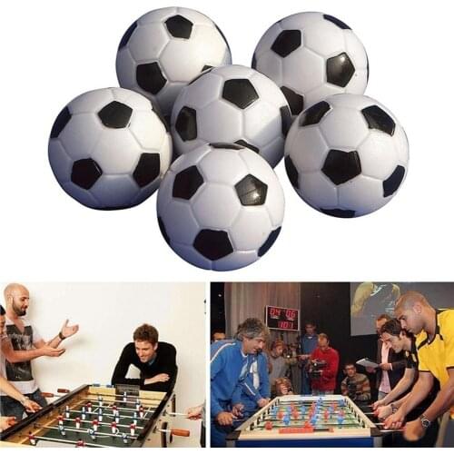 6Pcs 32mm Mini Black White Plastic Table Football Balls Soccer Games Toy Accessories indoor sports party Kids Play Toys Gifts