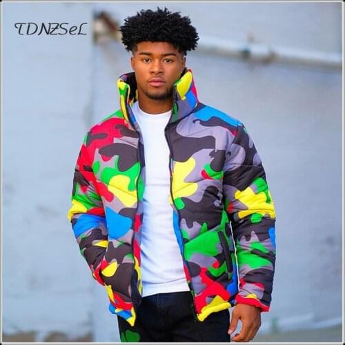 Men Casual Camouflage Down Jacket Winter Couple Plus Big Size Padded Jacket Women Thick Oversized 4XL Coat Long Sleeve Jacket