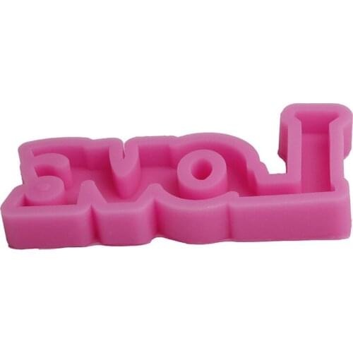 Love Word Chocolate Soft Sweets Cake Mold Cake Baking Tools Liquid Silicone Molds for Wedding Supply