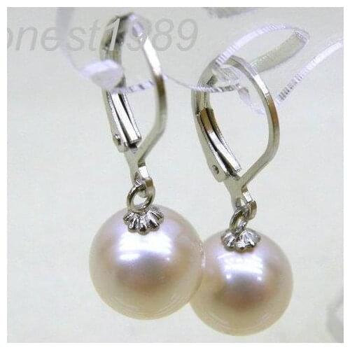 New Arrival Favorite Pearl AAA Top Quality 8-10MM White Akoya Pearl Stud Earrings 14k Gold Plated Hook Charming Lady Gift