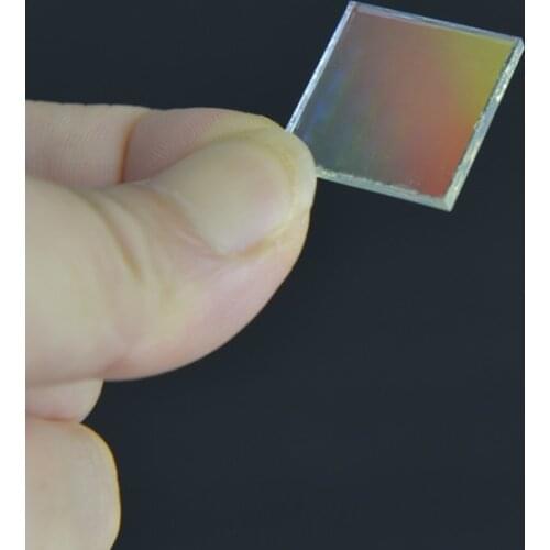Optical Glass 20x20mm Laser Two-dimensional Orthogonal Holographic Diffraction Grating Original Cut Lines 300 500 600 1000 1200