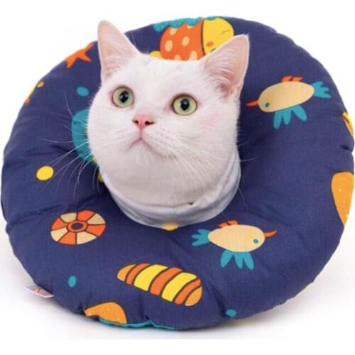 Lovely Pattern Anti Bite Anti Grasping Anti Licking Cat Dog Neck Elizabethan Collar Cute Cat Puppy Neck Protective Circle Collar