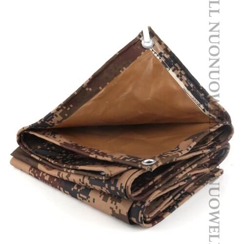 Desert camouflage PVC Tarpaulin Rainproof Cloth Garden Courtyard Tarpaulin Rainproof Cover Truck Waterproof Sunshade Cloth