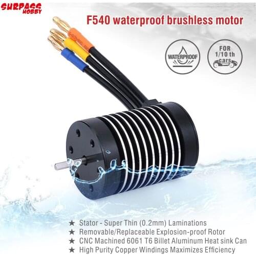 Rocket F540 Waterproof Brushless Sensorless Motor 5900KV 3930KV 4370KV 3100KV for 1/10 Tamiya Axial Redcat 1/12 12428 RC Car