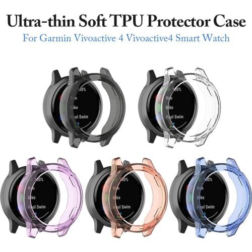 Rondaful Soft TPU Protector Silicone Full Case Cover For Garmin Vivoactive 4 Smart Watch Accessories Protective Shell Vivoactive