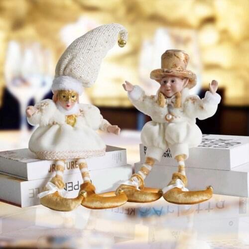 Cute Doll Decor Eye-catching Excellent Workmanship Multi-use Exquisite Fabric Male Shape Doll Statue Lightweight for Home