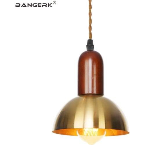 Nordic Design LED Pendant Light Modern Loft Decor Adjust Iron Wood Hanging Lamp Dining Room Bedroom Home Lighting Fixtures