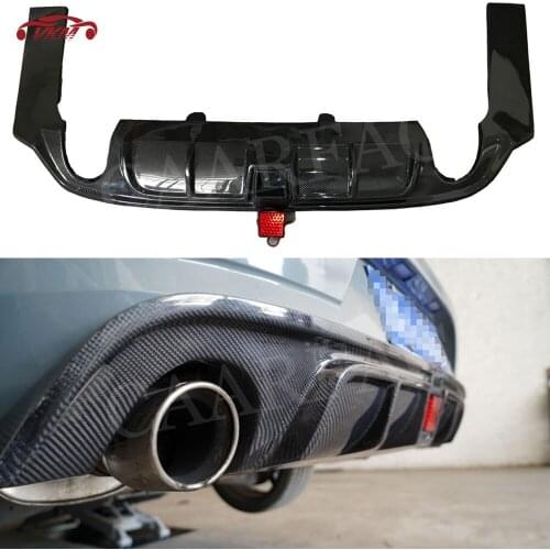 Carbon Fiber Rear lip Aprons Diffuser For VW Volkswagen Passat CC Sedan 4 Door 2013 - 2016 Spoiler Back Bumper Protector