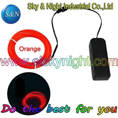 200set 2.3mm- 3M EL Wire Tube Rope Battery Powered Flexible Neon Light Car Party Wedding Decoration With Controller