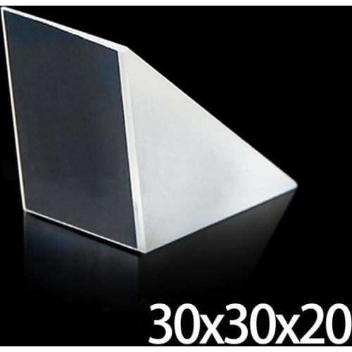 30x30x20mm Optical Glass Triangular K9 Prism Lens With Reflecting Film Light Spectrum Physics Optics